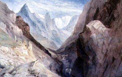 A view of Monte Viso and the Source of the River Po by William Brockedon